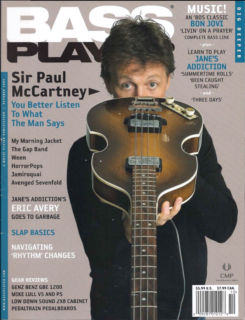 Bass Player magazine cover featuring Paul McCartney