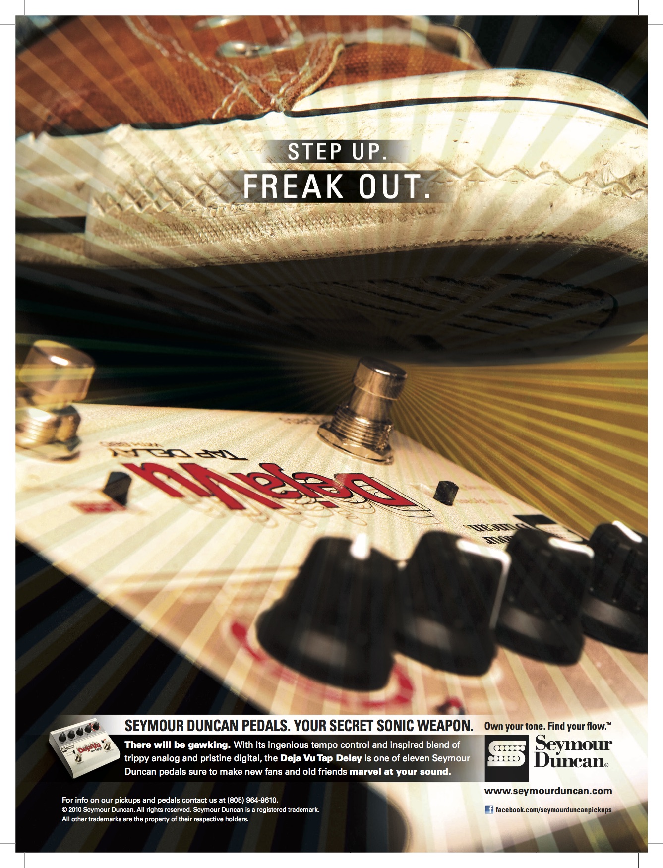 Seymour Duncan 'Own your tone' print ad, Step Up